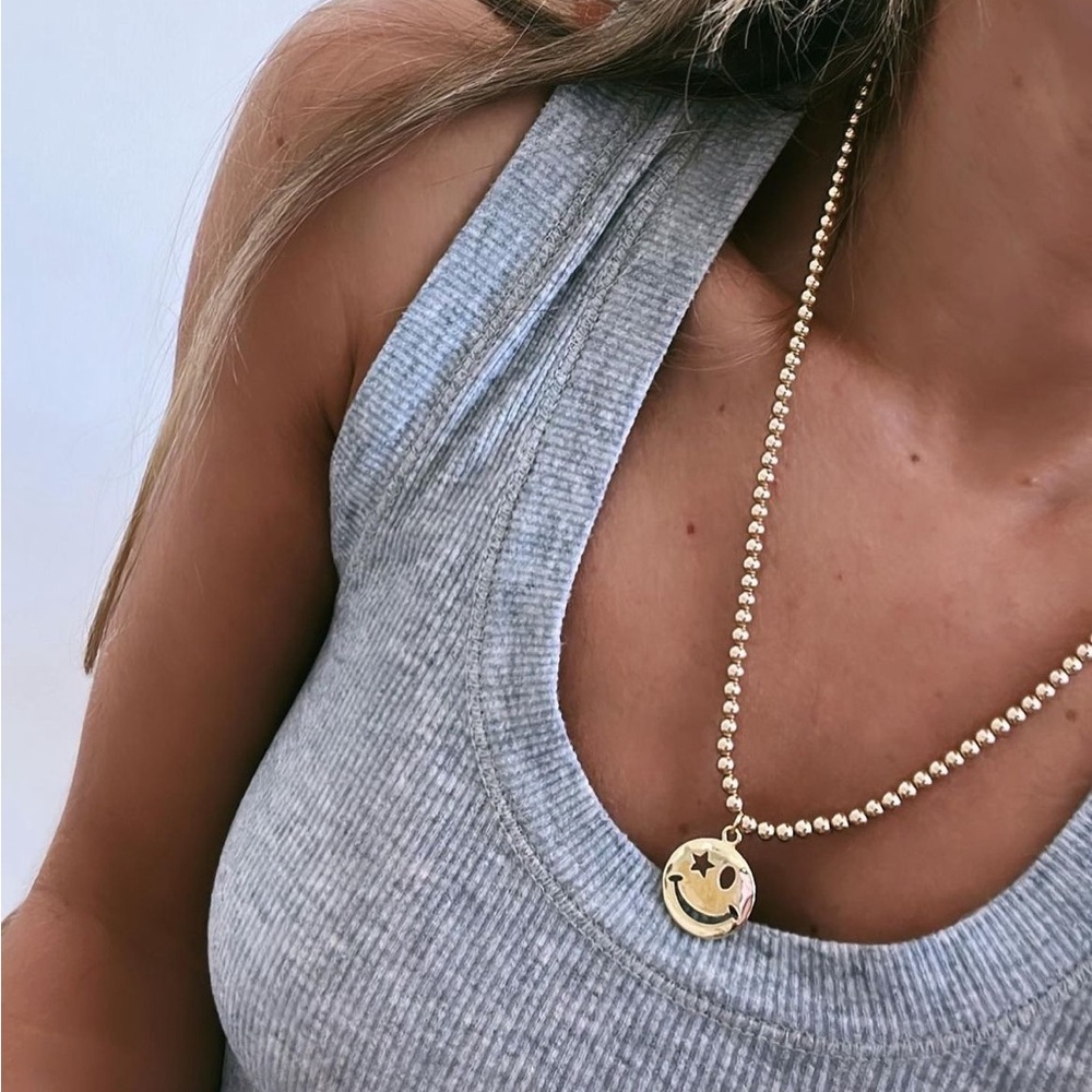 Alexa Leigh Happiness 4MM Gold Ball Necklace